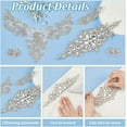 thumbnail image 4 of 1set 8pcs Embroidered Rhinestone Cloth Collar Neckline Trim Clothes Sewing Applique Edge Garment Accessories 30~176x45~245x5~6.5mm, 4 of 9