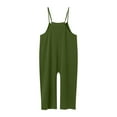 thumbnail image 5 of Zanarzt Little Girls One Piece Jumper Toddler Baby Girls Jumpsuit One Piece Romper Sleeveless Strap Summer Outfits Pockets Clothes Green,11-12 Years, 5 of 7