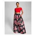 thumbnail image 1 of B DARLIN Femmes Noir à Paillettes Dentelle Recadrée Haut à Glissière Doublé Floral Manches Courtes Épaule Robe de Soirée Complète Robe 12, 1 of 4