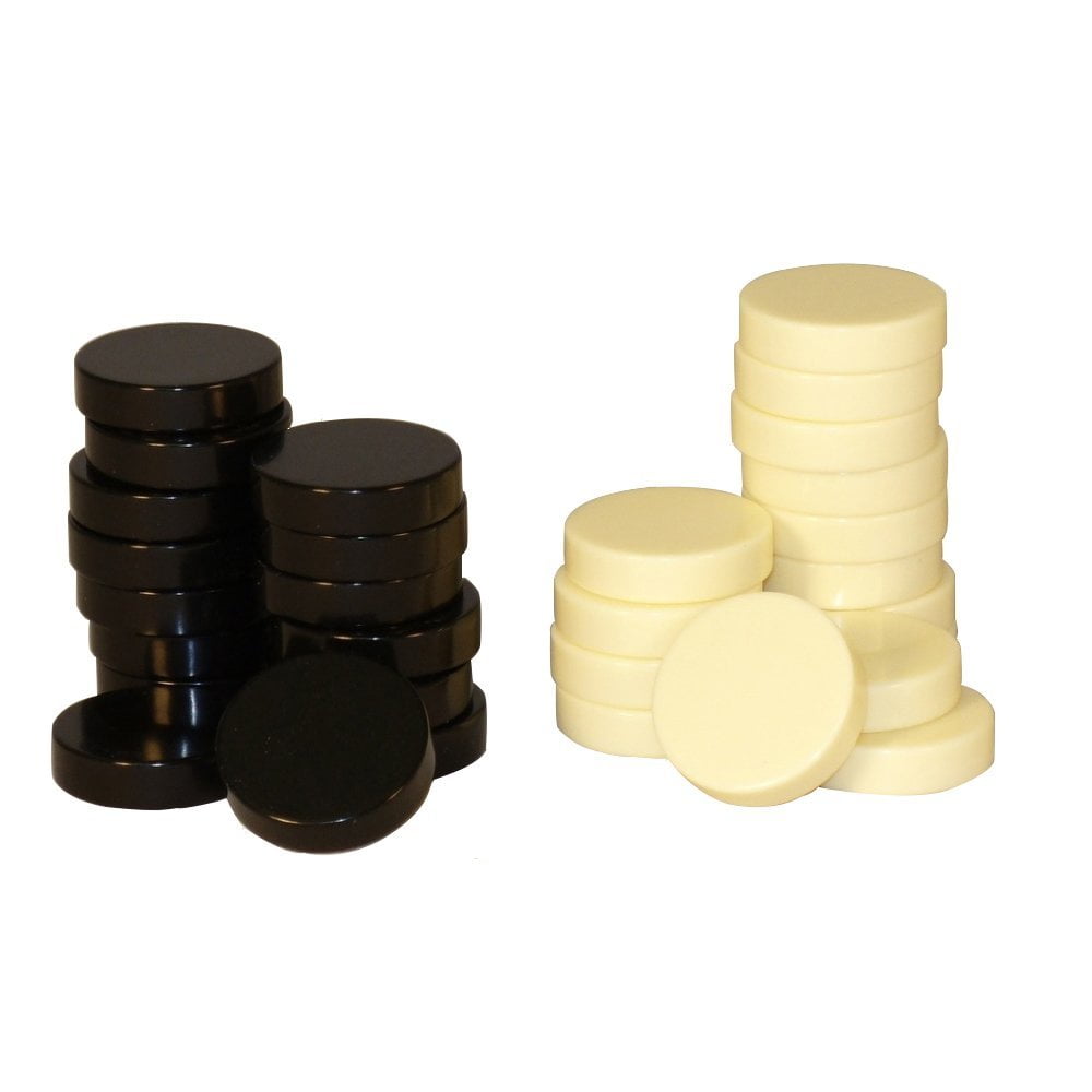Black and Ivory Backgammon Pieces 1.2in, Dimensions Of Backgammon