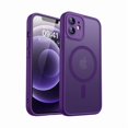 thumbnail image 1 of ccwmincc Magnetic for iPhone 12 Mini Case, Upgraded [Full Camera Protection] [Compatible with Magsafe] [Translucent Matte] Shockproof Protective Phone Case for iPhone 12 Mini 5.4" - Deep Purple, 1 of 1