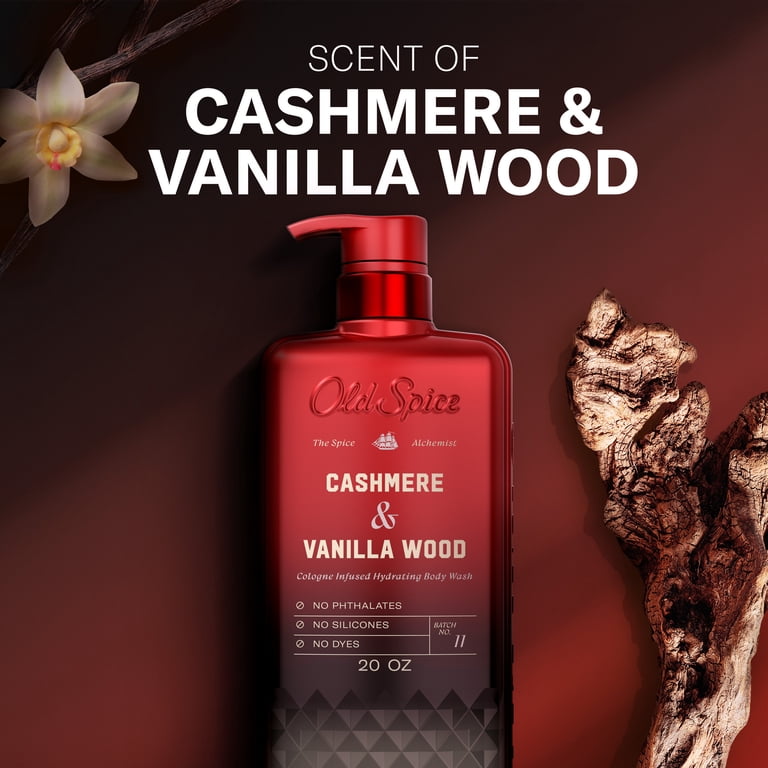 Old Spice Body Wash for Men, The Spice Alchemist Collection, Cashmere and Vanilla Wood, 20oz