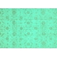 thumbnail image 1 of Ahgly Company Indoor Rectangle Oriental Turquoise Blue Traditional Area Rugs, 5' x 8', 1 of 4