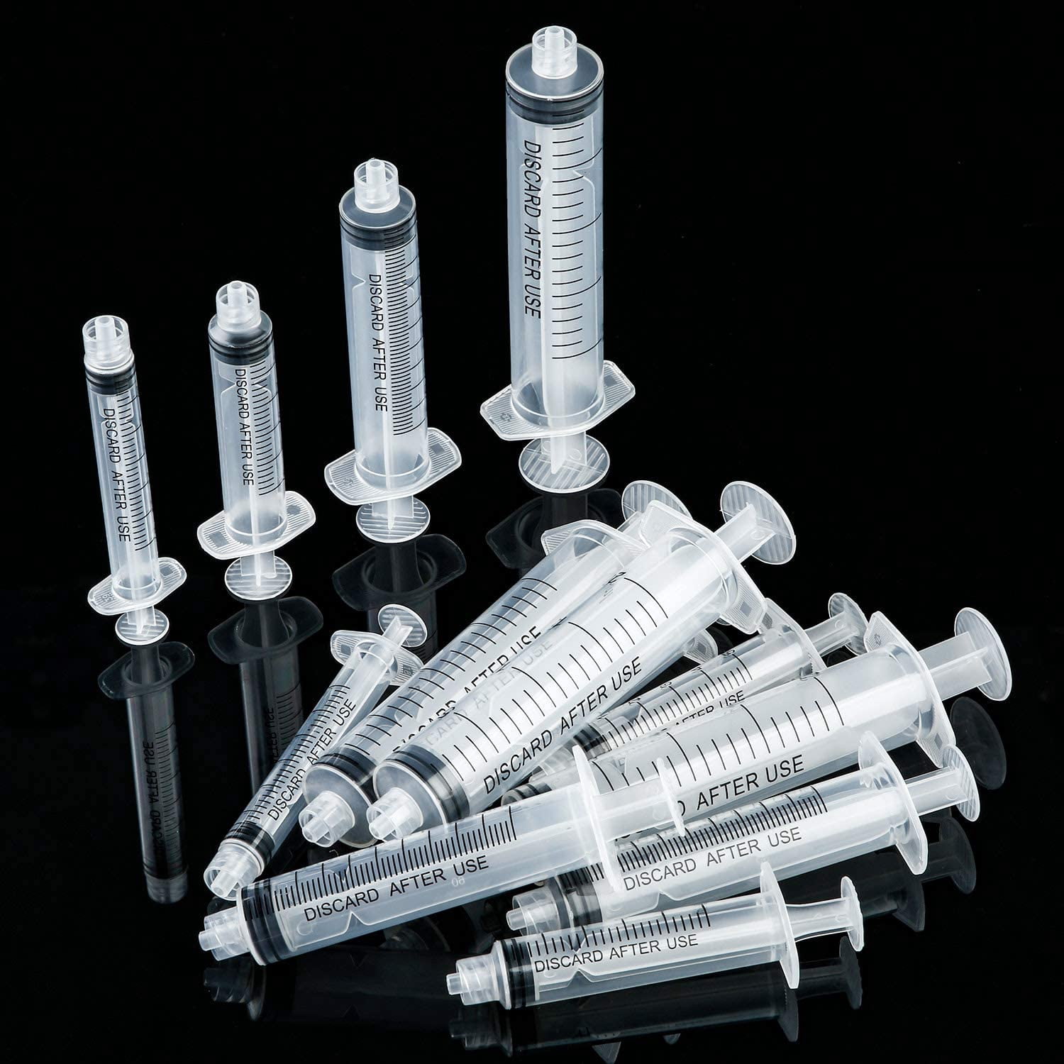 52 Pcs - 3ml 5ml 10ml 20ml Syringes with 14ga, 20ga,21ga, 23ga Blunt Tip Needles With Syringe Caps and Needle Caps for Refilling and Measuring Liquids, Oil or Glue Applicator