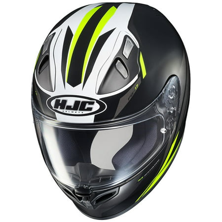 HJC FG-17 Valve Motorcycle Helmet Matte Black Hi-Viz (Best Value Motorcycle Helmet)