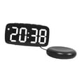 thumbnail image 4 of Reloj digital de gran , ideal para regalos, fácil de leer, con alarmas, reloj de escritorio, multifuncional, para sala de estar, oficina, Exterior negro, 4 of 8