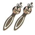 thumbnail image 2 of Koala Set of Vintage Copper Crown-Shaped Bookmarks - Stainless Steel Book Accessories for Readers and Book Lovers, Pack of 2, 2 of 5