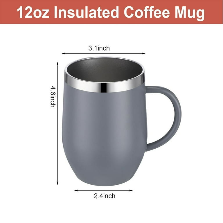 10 oz thick ceramic coffee mugs Cream Colored Stoneware Diner Shape Mug, 10 oz