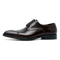 thumbnail image 2 of Santimon Coffee Dress Shoes for Men Comfortable Cap Toe Derby Shoes Formal Business Oxford Shoes US 6, 2 of 8