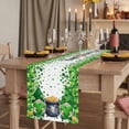 thumbnail image 2 of Table Runners 90 Inches Long Dress Scarves, St. Patrick's Day Farmhouse Coffee/Dining/Kitchen Table Runner for Living Room, Green Gnomes Spring Lucky Shamrocks 13x90 Inch, 2 of 9