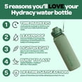 thumbnail image 2 of Botella de agua Hydracy con marcador de tiempo, 1 litro, sin BPA, con funda, 2 of 9