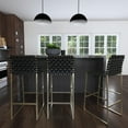 thumbnail image 3 of Butler Specialty Company Urban Woven Leather Rectangular  28" Barstool - Black, 3 of 7