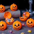 thumbnail image 2 of Decoración de Halloween linterna de calabaza pequeña regalo para niños tarro de dulces accesorios de actividades de jardín de infantes que abren calabaza pequeña, 2 of 4