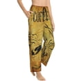 thumbnail image 2 of Naloa Coffee Vintage Print Women’s Ultra-Soft Comfy Pajama Lounge Pants with Pockets & Drawstring, 2 of 8