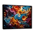 thumbnail image 2 of Designart "Vibrant Illusions Opt Art painting I" Modern Floater Framed Canvas Wall Art, 2 of 7