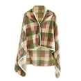 thumbnail image 2 of Fewfanhot Women's Winter Plaid Flannel Shawl Blanket Wrap Generous Size for Cozy Evenings and Comfort Home Wear, 2 of 3