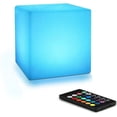 thumbnail image 1 of shiyou-4-inch LED Cube Night Light, 16 RGB Colors LED Mood Lamp Rechargeable, Tesseract Cosmic Cube with Remote, IP65 Waterproof Bedside Lamp Decorative Lighting for Home Party Nursery Kids Toys Gift, 1 of 4