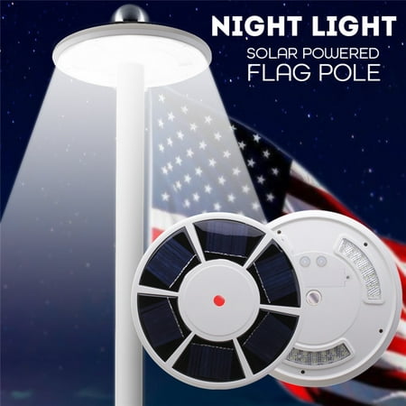 Waterproof 42 LED Solar Flagpole Light Solar Power Flag Pole Light Energy Saving Long-lasting Night Light For Most 15 to 25 Ft Flag Pole