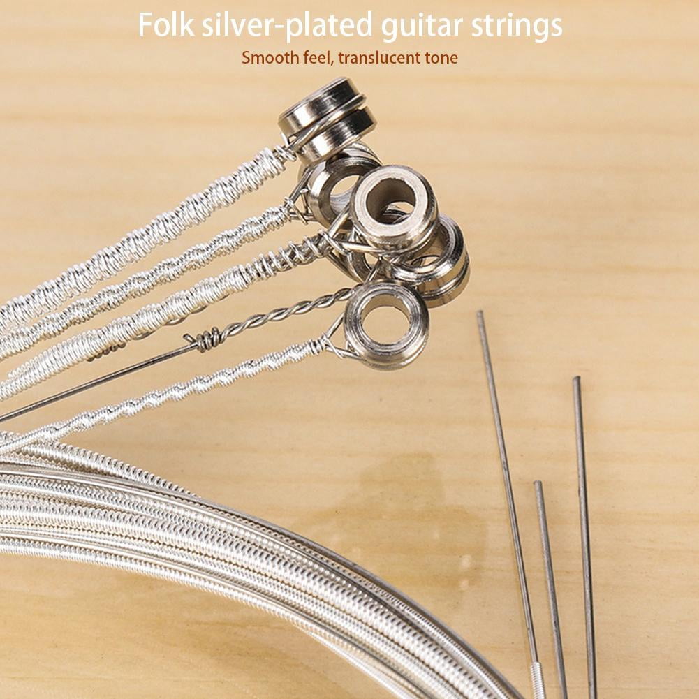 Jenny Watson 6Pcs Guitar Strings Set for Acoustic Guitar Replacement Steel String Accessories for Beginners Performers W0E6