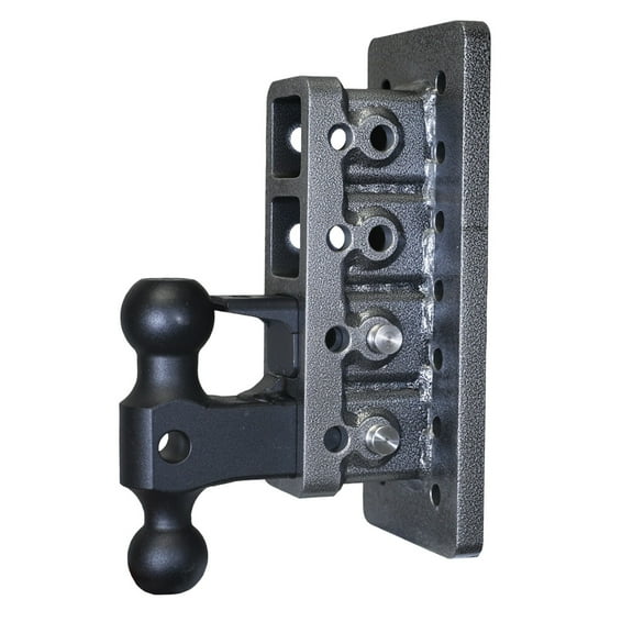 GEN-Y GH-124 MEGA-DUTY Adjustable 7.5" Drop Hitch with GH-051 Dual-Ball, GH-032 Pintle Lock for 2" Receiver - 16,000 LB Towing Capacity - 2,000 LB Tongue Weight