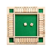 Shut The Box-Wooden Dice Board Game, Funny Family Shut The Box Game 2-4 Player, Board Games Gift for Family and Friends, Educational Table Math Games for Holiday, Party and Classroom
