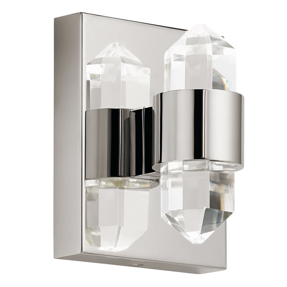Kichler Canada 84070 Arabella - Applique Murale 6 Pouces 1 LED, Finition Nickel Poli avec Verre Transparent