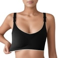 thumbnail image 2 of Aayomet Bralettes for Women With Support Silk Large Traceless Gathered Anti Drop Bra Without Steel Rings (Black, L), 2 of 4