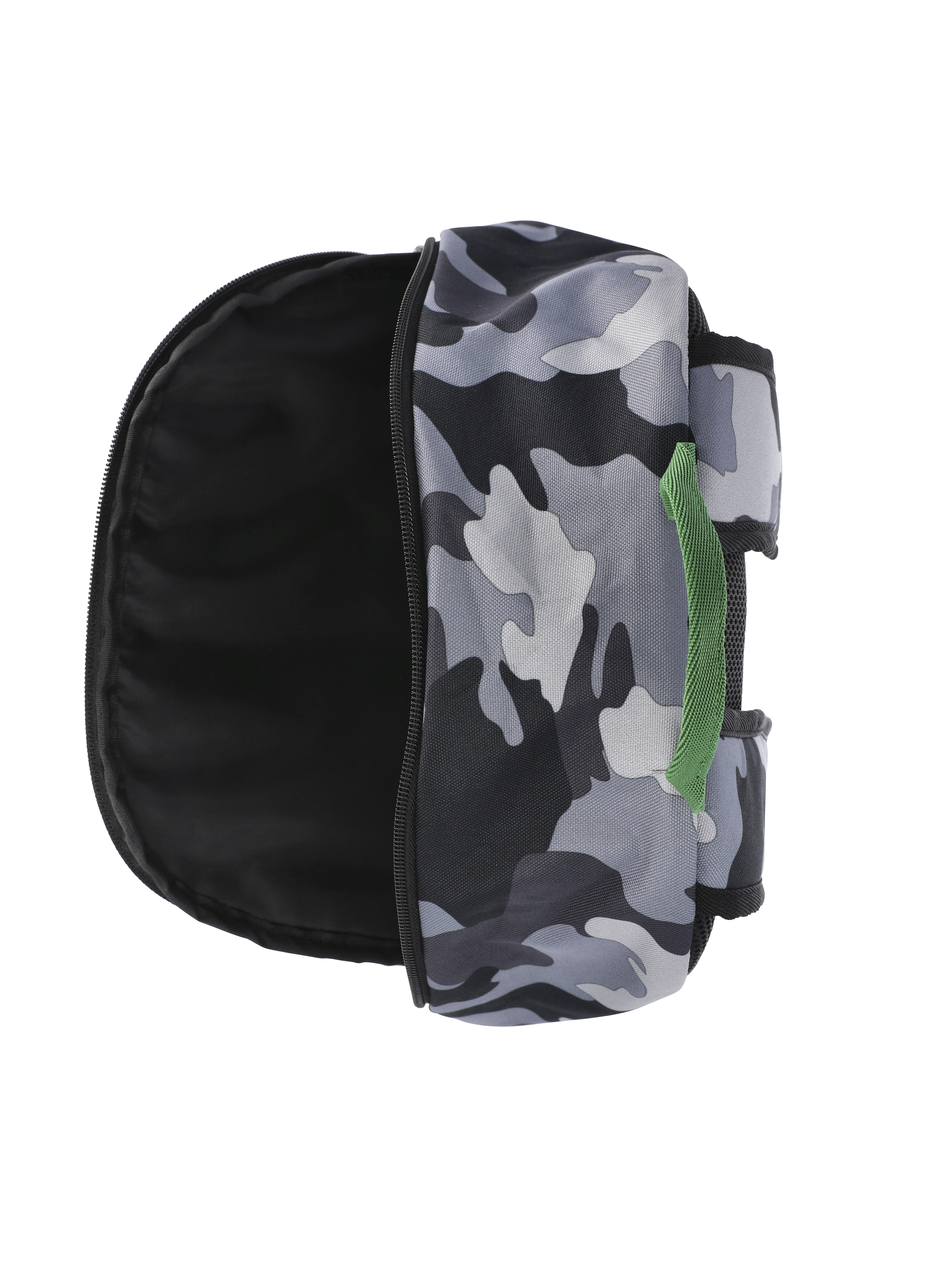 John Deere Boys' August 17" Laptop Backpack with Lunch Box, Black Camo