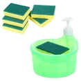 thumbnail image 5 of Fiocias Dish Soap Dispenser and Sponge Holder, 2 in 1 Design, Dish Soap Dispenser with 6 Green, 5 of 9