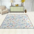 thumbnail image 3 of Dreamtimes Lightweight Carpet Mats, 5'3" x 4' Area Soft Rugs, Floor Mat Rug Home Decoration for Kids Room Living Room, 63"x 48" Small Multicolor Flowers, 3 of 6