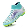thumbnail image 3 of Zapatos de fútbol para hombre, botas de fútbol para entrenamiento al aire libre, AG/TF, hierba, antideslizante, tobillo alto, zapatillas cómodas, talla 35-45, novedad de 2022, 3 of 5