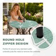thumbnail image 4 of Round Outdoor Tablecloth with Umbrella Hole and Zipper, Sage Green Starfish Coastal Tablecloth with Elastic Waterproof, Summer Beach Nautical Sea Ocean Patio Table Covers for 36" - 44" Pool Tables, 4 of 9