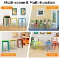 thumbnail image 5 of VINGLI 17.7in Plastic Stackable Stools Portable Stacking Chairs Nesting Stool Decoration Round Stools Pack of 6 for Home Outdoor Indoor Office, Colorful, 5 of 6