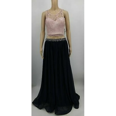 

Sequin Hearts Juniors 2Pcs Gown Navy Blue Size 13: 13/Multicolor