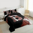 thumbnail image 3 of Manfei Initial Letter B Full Size Comforter Sets,Football Sport Lovers Bedding Comforter Set,Rugby Gamer Gaming Bedding Sets For Kids,Breathable Bedroom Decoration Reversible,3 Pieces, 3 of 8