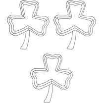 (3) Shamrock Shaped Wire Wreath Frame 18.75x16 in. Happy St. Patrick's Day Decoration DIY Decor