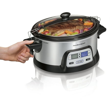 Hamilton Beach - FlexCook 6qt Digital Slow Cooker - Silver