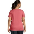 thumbnail image 3 of Hanes Just My Size Women’s Cotton Crewneck T-Shirt (Plus ) Briny Pink 4X, 3 of 3