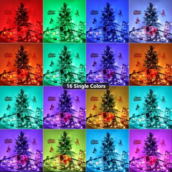 Christmas Lights RGB String Lights, 33ft 100 LED Color Changing String Light with Remote & Timer, Waterproof Xmas Tree Light for Home Yard New Year Party Indoor Outdoor Christmas Decorations
