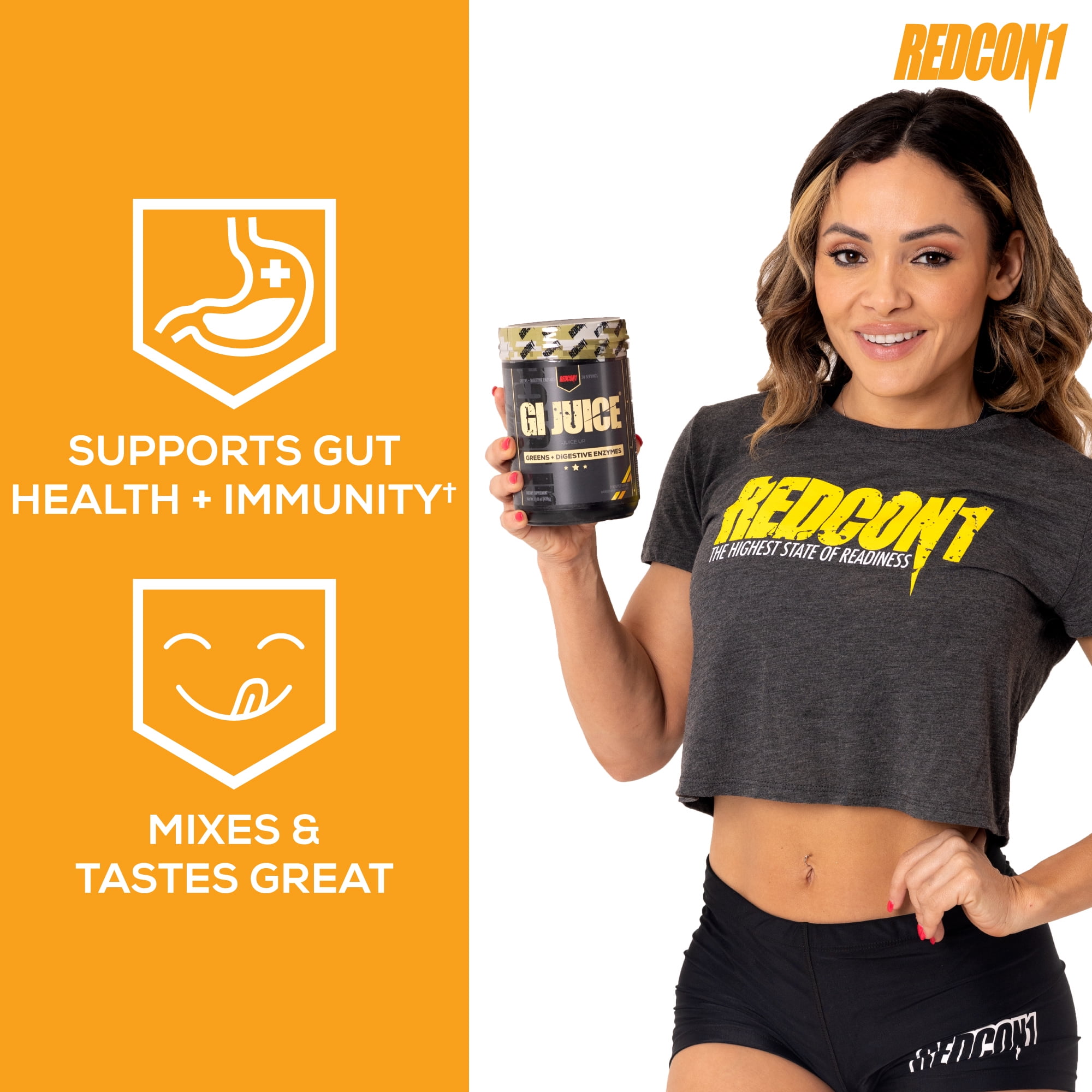 Redcon1, GI Juice, Digestive Enzymes, Pineapple Banana, Powder, 30 Servings