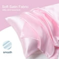 thumbnail image 5 of PiccoCasa Satin Pillowcases Standard Pillow Covers Set of 2, King Pink, 5 of 8