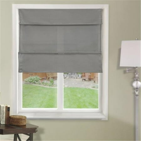 Natural Woven Fabric Cordless Magnetic Roman Shade, Daily Grey - 35 x 64 (Best Woven Wood Shades)
