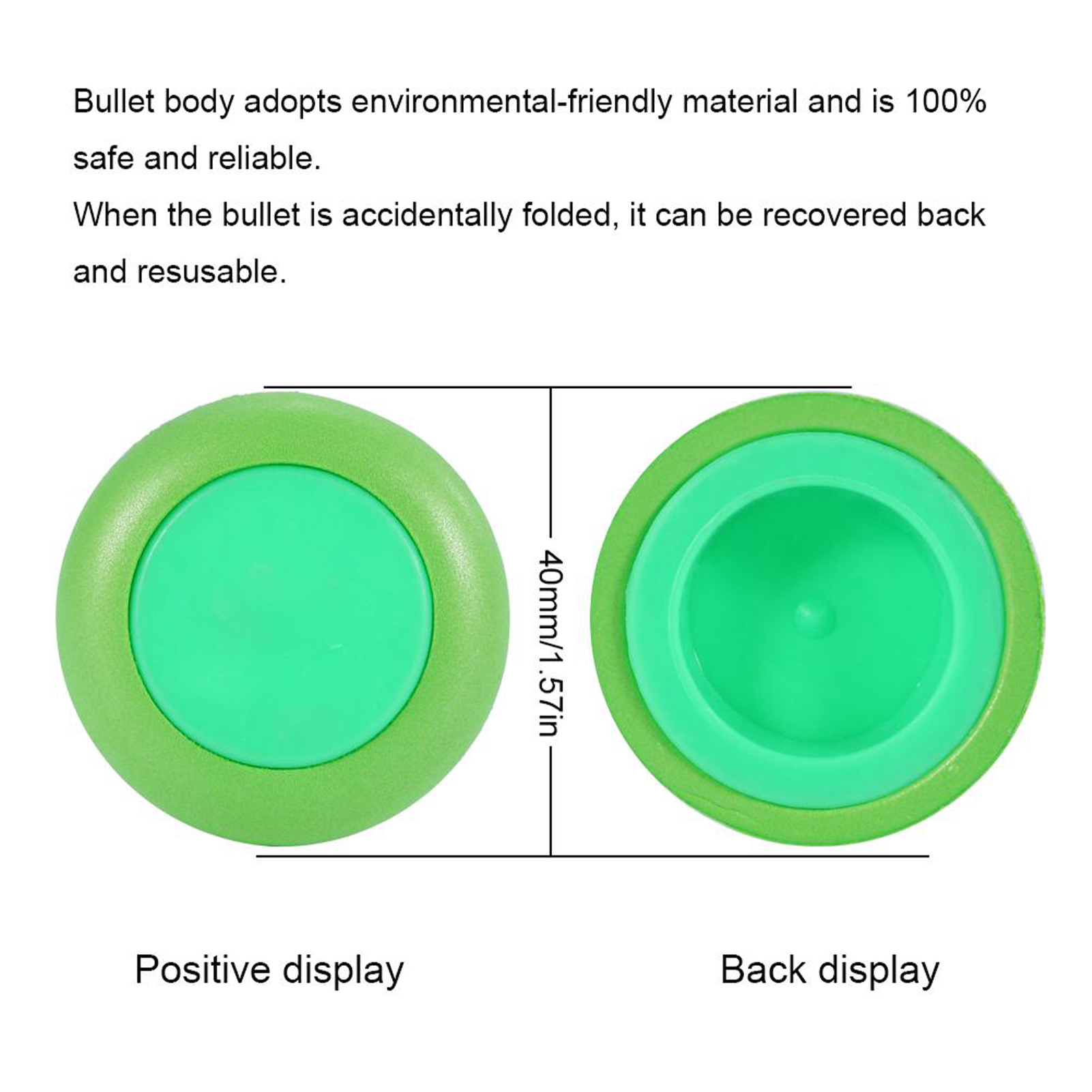 Recharges De Disques Souples Pour Pistolet Jouet - 10 Pièces En EVA Vert - Accessoires Pour Blasters Enfants