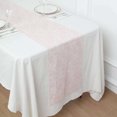 thumbnail image 5 of Efavormart 12"X108" Blush/Rose Gold Vintage Rose Flower Lace Table Runner, 5 of 8