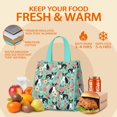 thumbnail image 5 of Boston Terrier Floral Flowers Insulated Lunch Bag for Women & Adults,Large Portable Soft Cooler Lunch Bag,Thermal Food Storage Tote with Pearl Cotton,8.66L,8.75x5.75x9.5 Inch, 5 of 6
