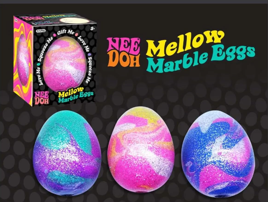 Nee Doh Mellow Marble Egg, 1 egg color chosen at random