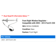 thumbnail image 2 of Front Right Window Regulator - Compatible with 2003 - 2014 Ford E-250 2004 2005 2006 2007 2008 2009 2010 2011 2012 2013, 2 of 2