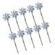 thumbnail image 1 of Cateissary 10 piezas de molinetes reflectantes de PVC para disuadir pájaros-materiales para el Control de aves de larga duración Jardín y Patio 7 ángulo de plata, 1 of 6
