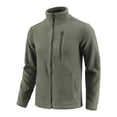 thumbnail image 1 of Handshe Veste Décontractée à Manches Longues pour Homme, Couleur Unie avec Poches Zippées, Chaleur Réversible Réversible Double Face, Col Montant pour la Randonnée en Plein Air, le Camping, le Port Quotidien, 1 of 6