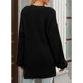 thumbnail image 5 of Aleumdr Women's Lightweight Cardigans Long Sleeve Button Down Sweater Casual Cable Knit Cardigan Black US 8-10, 5 of 6